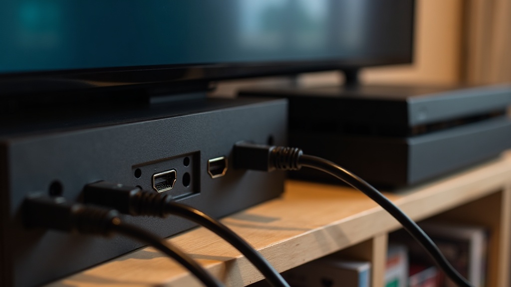 HDMI cables connected to a television's ports, relevant to matching a modern console to the right display