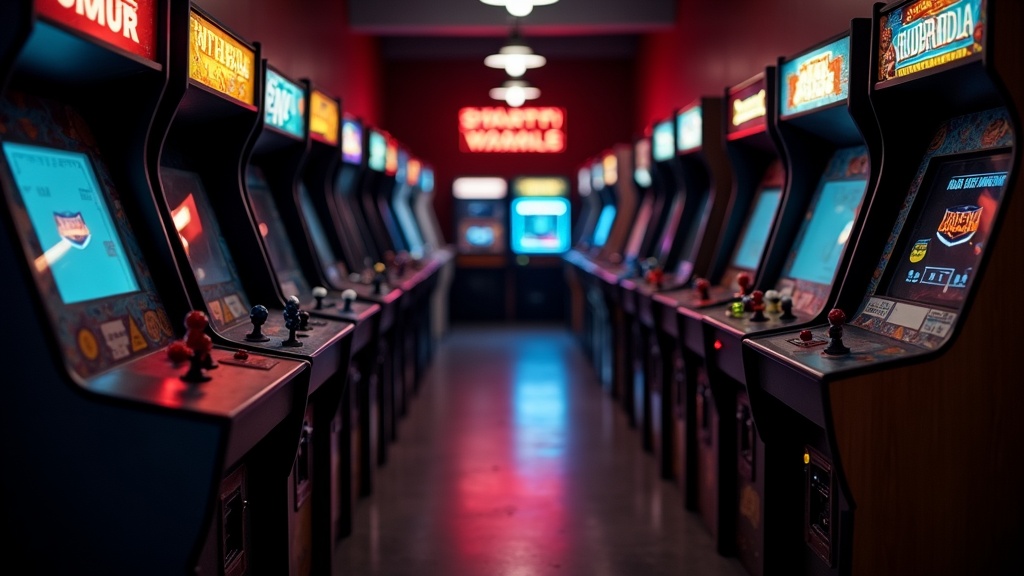 Row of classic arcade cabinets showing how arcades shaped the games we play today
