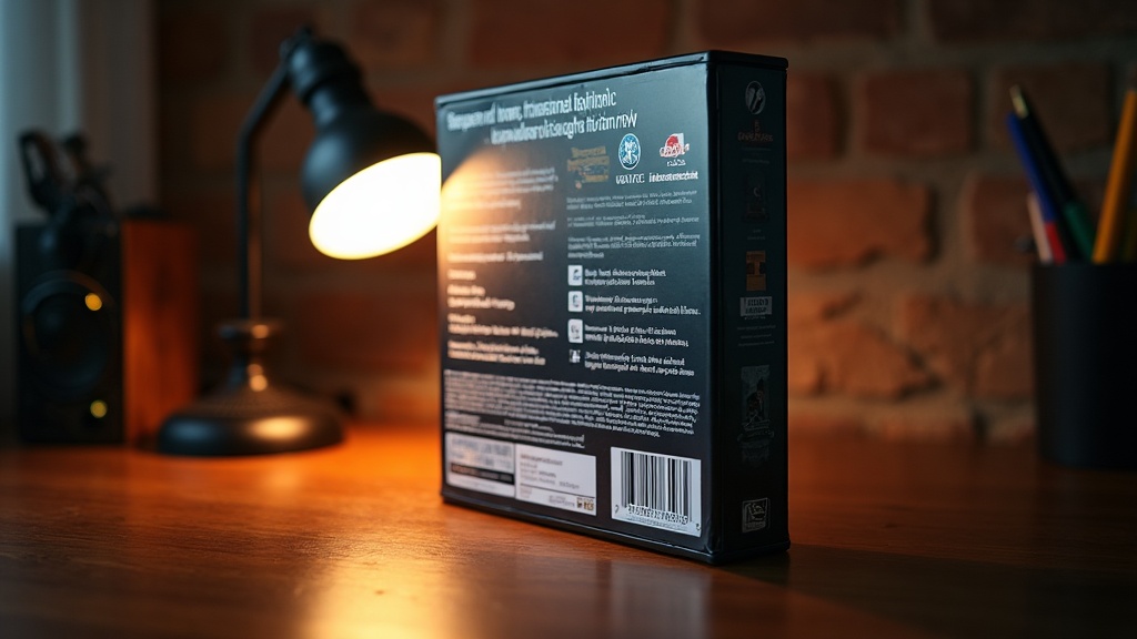Close-up of a game case back cover showing where age rating and content descriptors appear